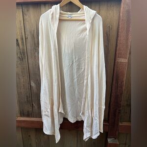 Splendid, cream, hooded cardigan